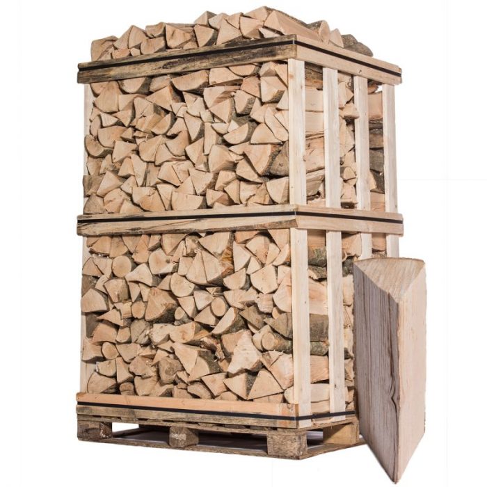 BOIS DE CHAUFFAGE – 33 CM – MÉLANGE DE BOIS DURS – PALETTE 2 M3 – 2.9 STÈRES - Image 1