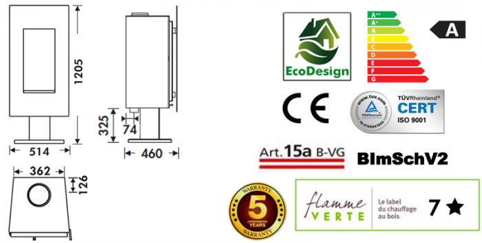 Poêle à bois Panadero Osaka EcoDesign 8 kW - Image 2