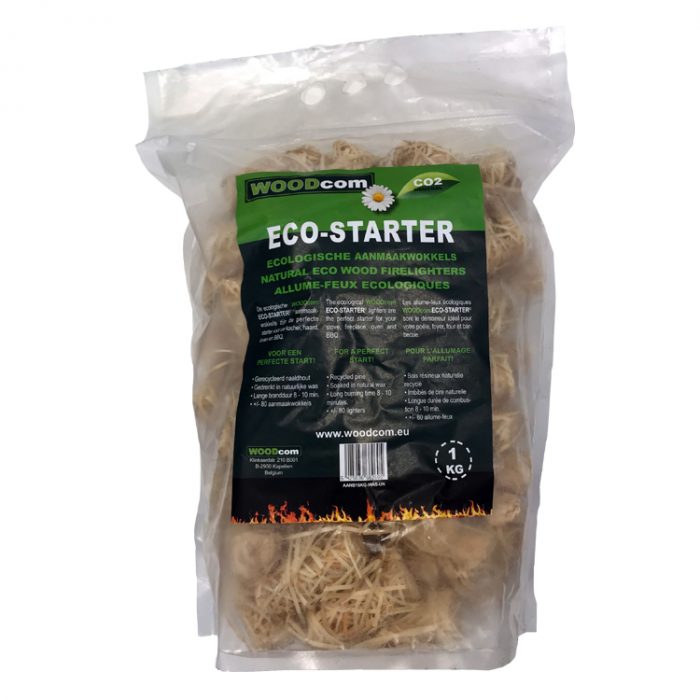Sac allume-feu ECO laine de bois (1Kg) (4pcs) - Image 1