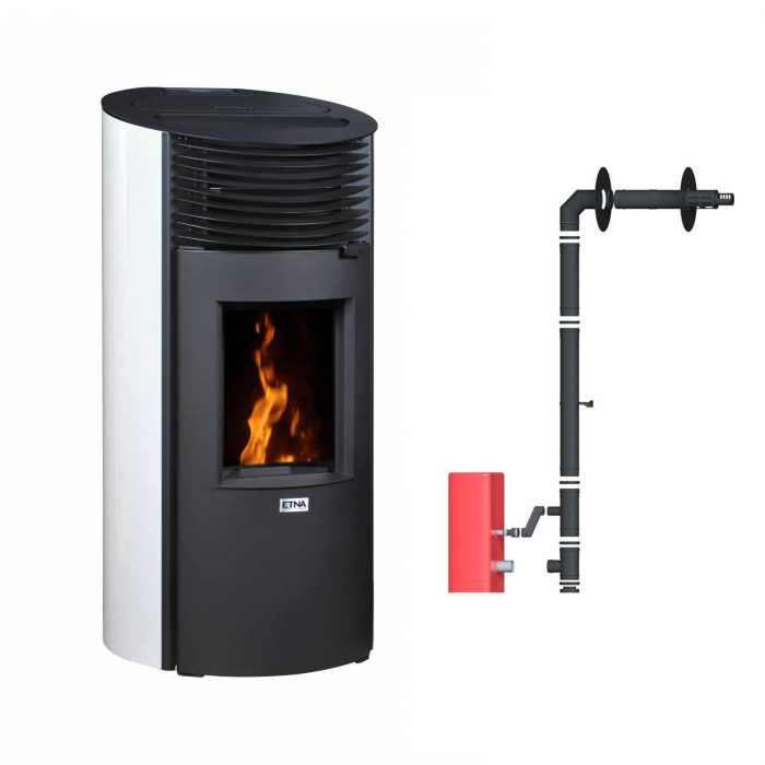 Poêle à granulés étanche Roméo + Kit ventouse Dinak 9kW - Image 1