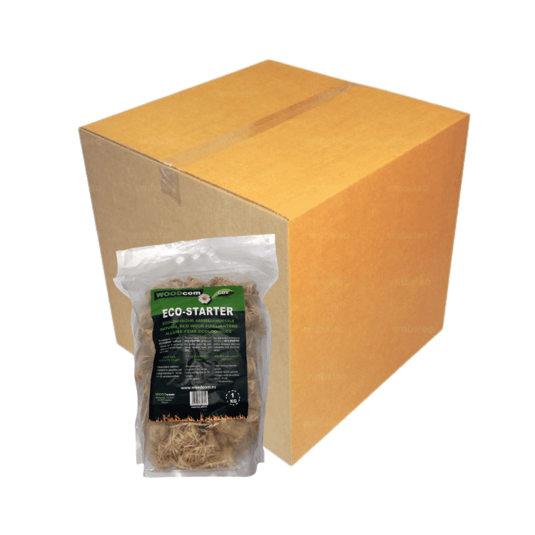 ECO-STARTER-aanmaakkrullen-doos-12Kg- Boîte allume-feu ECO laine de bois – 12Kg - Image 1